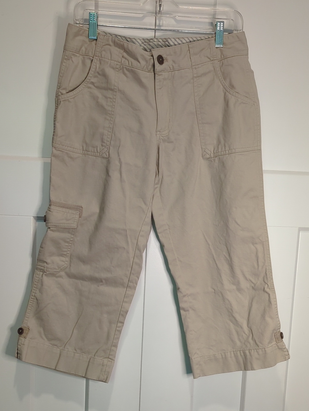 Carhartt Women's Beige Cargo Capris Pants Size 4 Regular